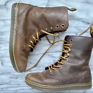 Doc Marten Brown Leather Lace Up Boots Size 5